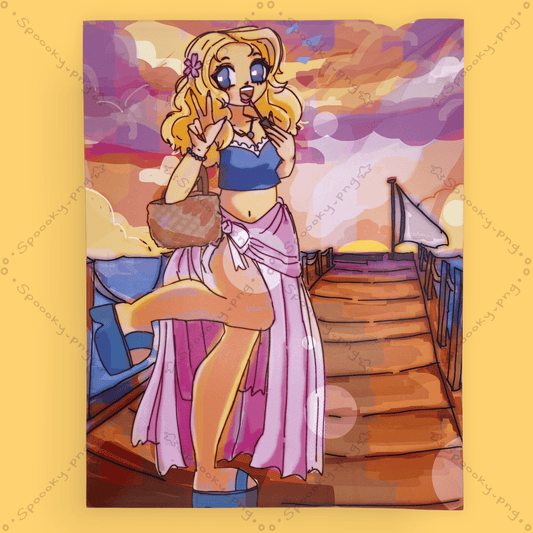 Haley at the docks Art Print