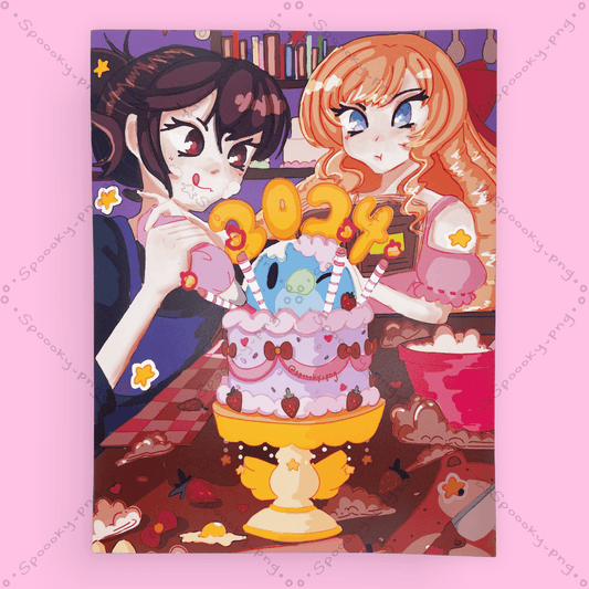 Rae and Claire Baking Class Art Print